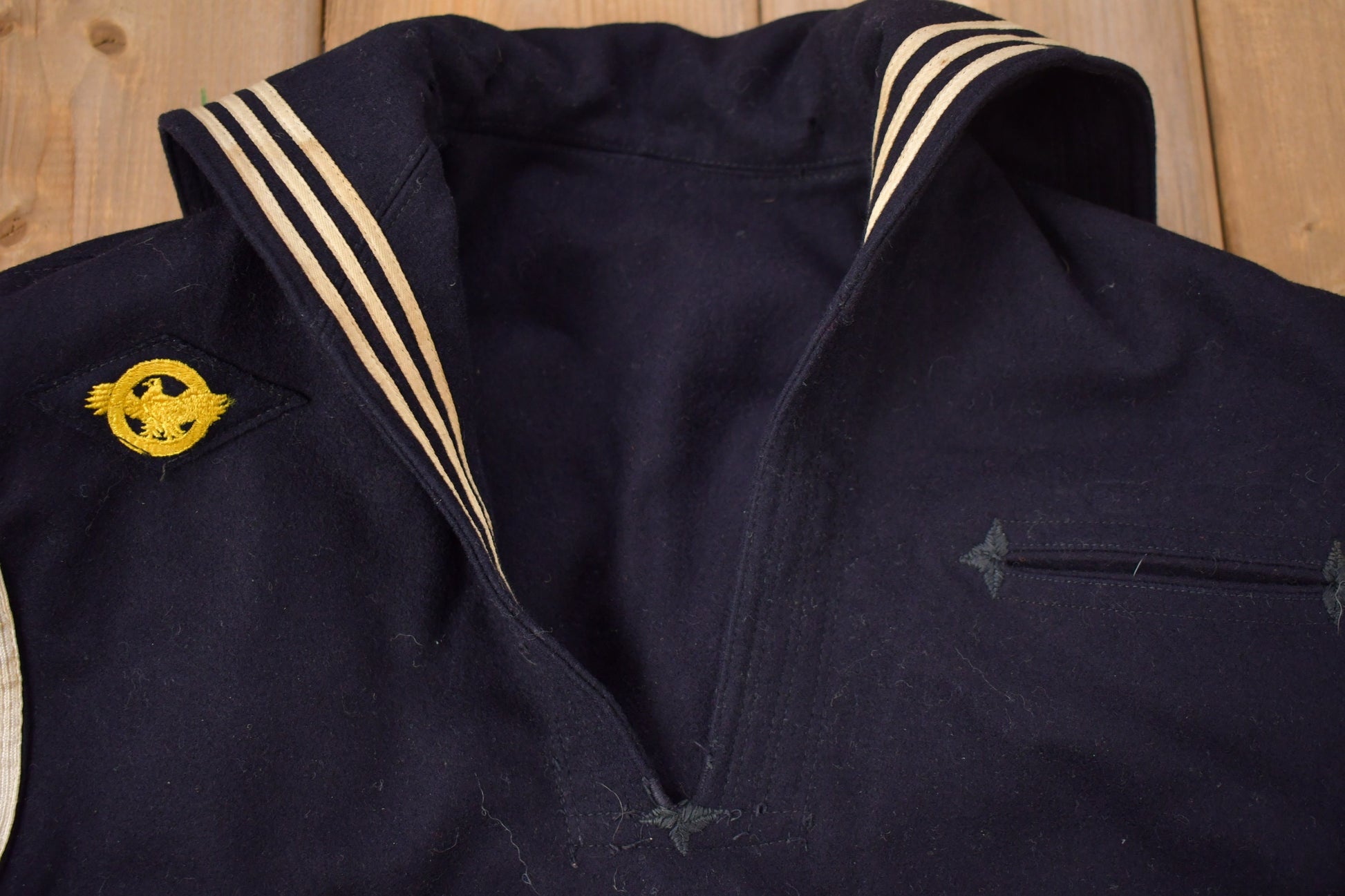 Vintage 1940s WWll Naval Clothing Factory Wool Sweater
