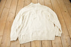 Vintage Y2K Chaps Embroidered Logo Quarter Zip Knit Sweater Size L