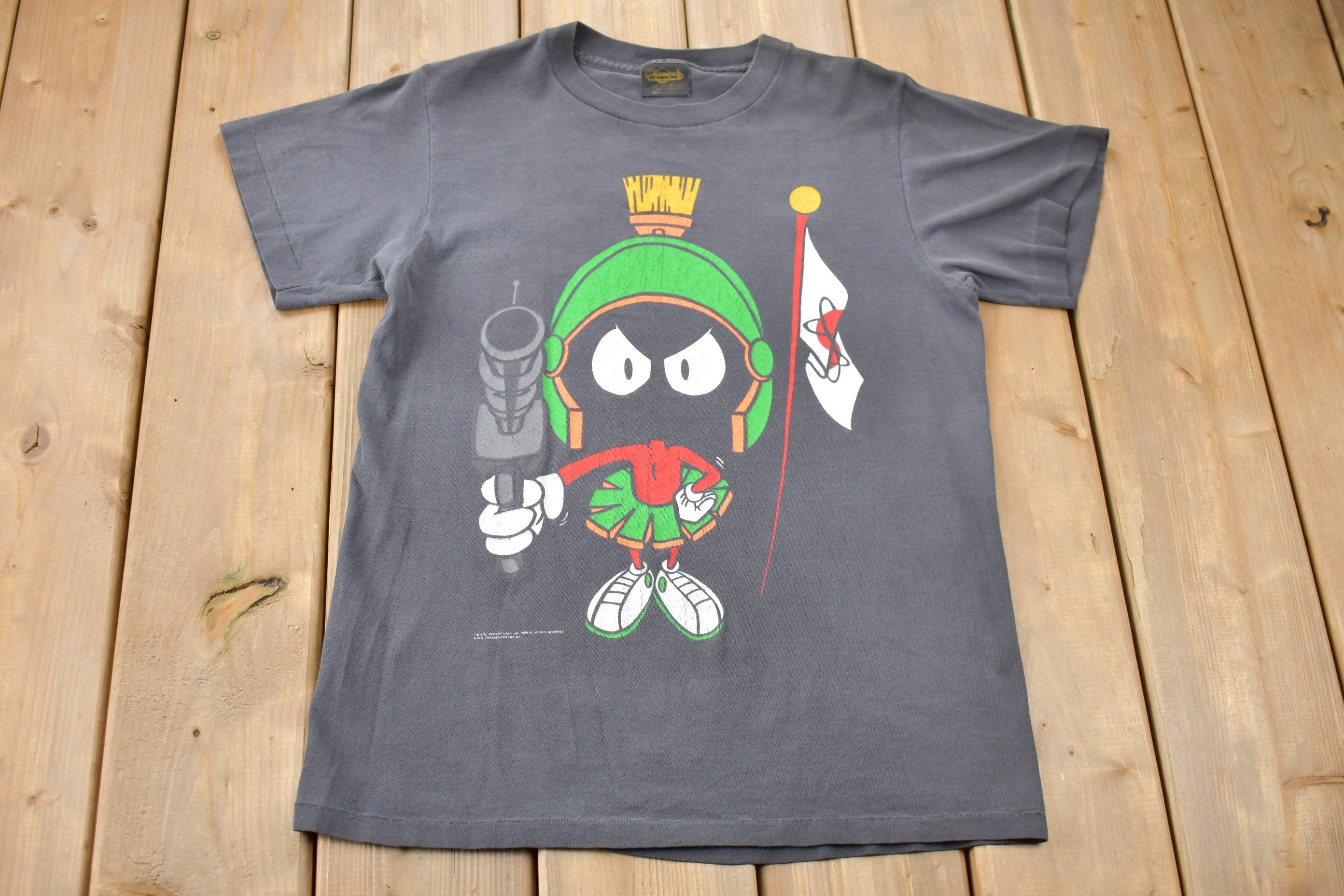 1996 Marvin The Martian Gun Point Looney Tunes Cartoon T-Shirt