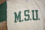 Vintage 1980s Michigan State University Collegiate Champion Raglan Shirt  Vintage Champion  Single Stitch  Made In USA