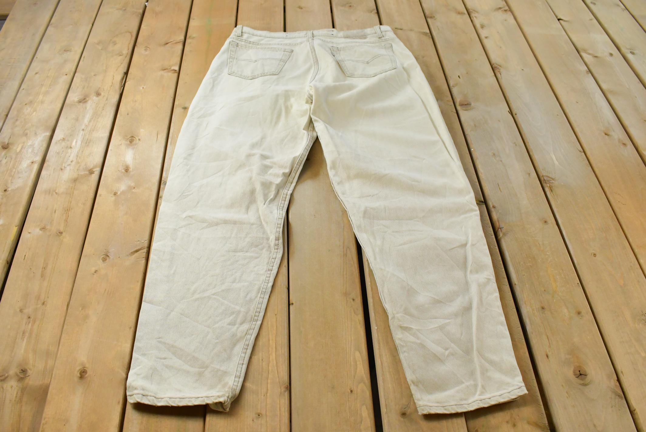 Vintage 1990s Levi Silver Tab Loose Fit Acid Wash Denim Jeans Men's 37 x 33 / 90s Silvertabs / Streetwear / Made in USA