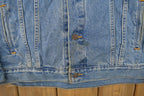 Vintage 1990s Distressed Jean Jacket Size XL  Fall Jacket  90s Denim