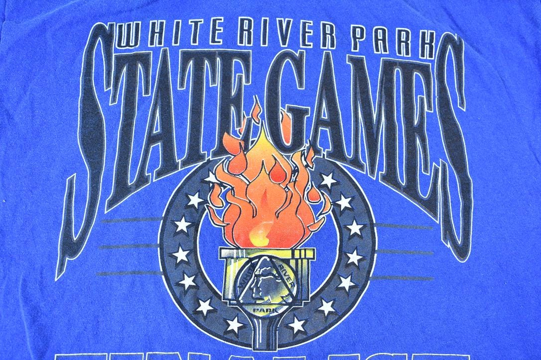 Vintage 1990s White River State Games Finalist Single Stitch Graphic T-Shirt