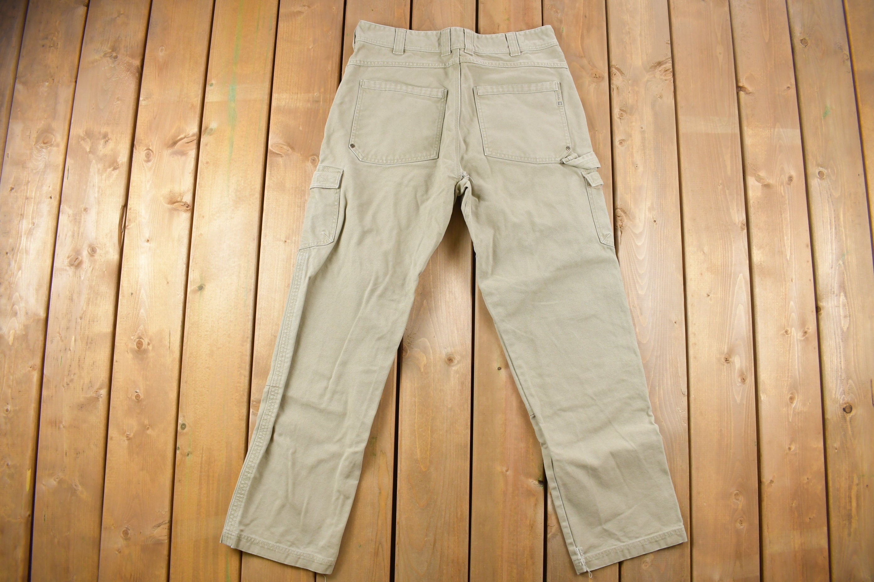 Vintage 1990s Cabela's Outdoor Gear Beige Cargo Pocket Pants Size 32 x 32