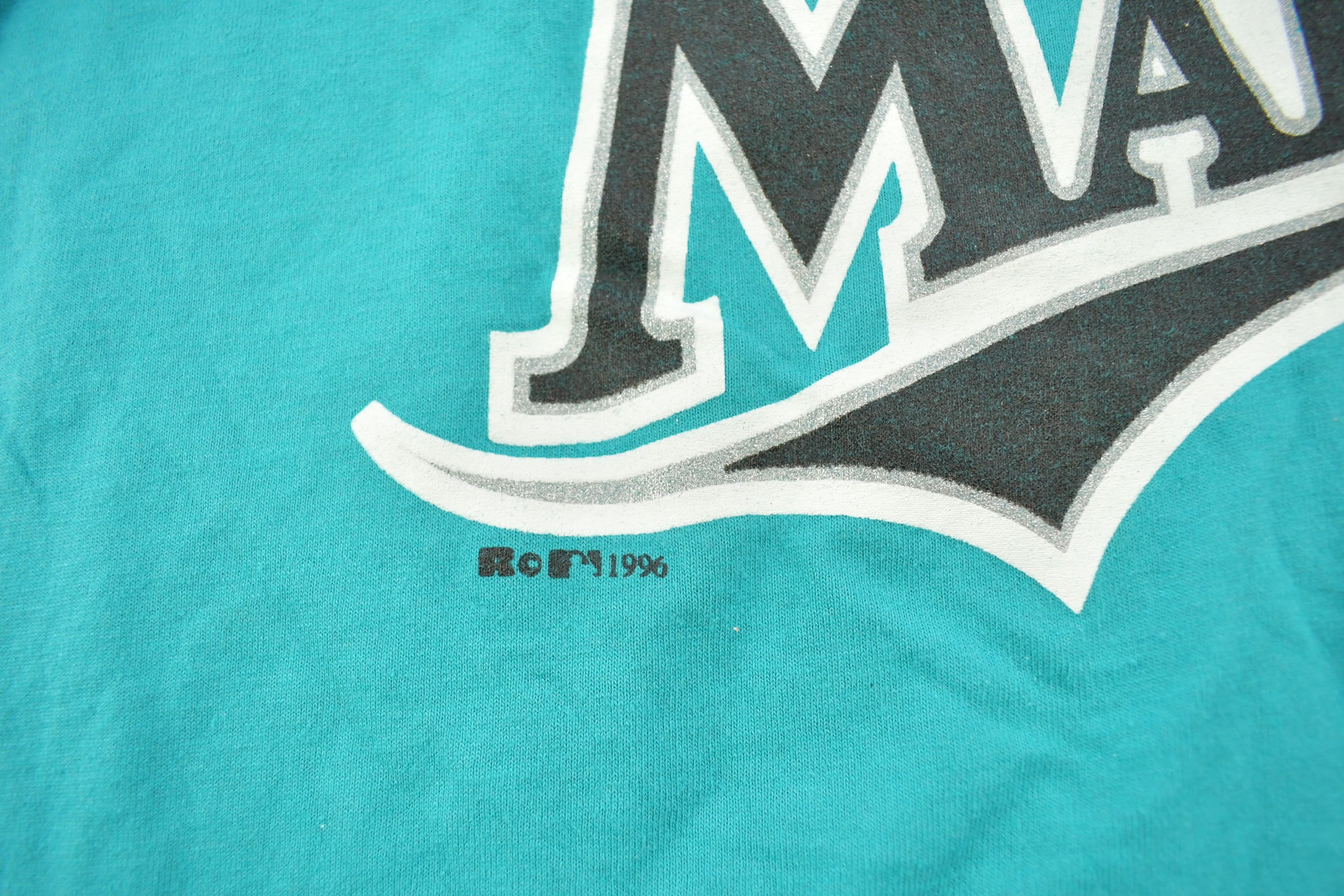 Vintage 1990s Florida Marlins MLB Russell Athletics Youth Size T-Shirt