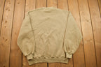 Vintage 1990s Beige Russell Athletics Blank Crewneck Sweatshirt