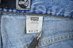 Vintage 1990s Levi Silver Tab Straight Loose Jeans Size 34 x 33
