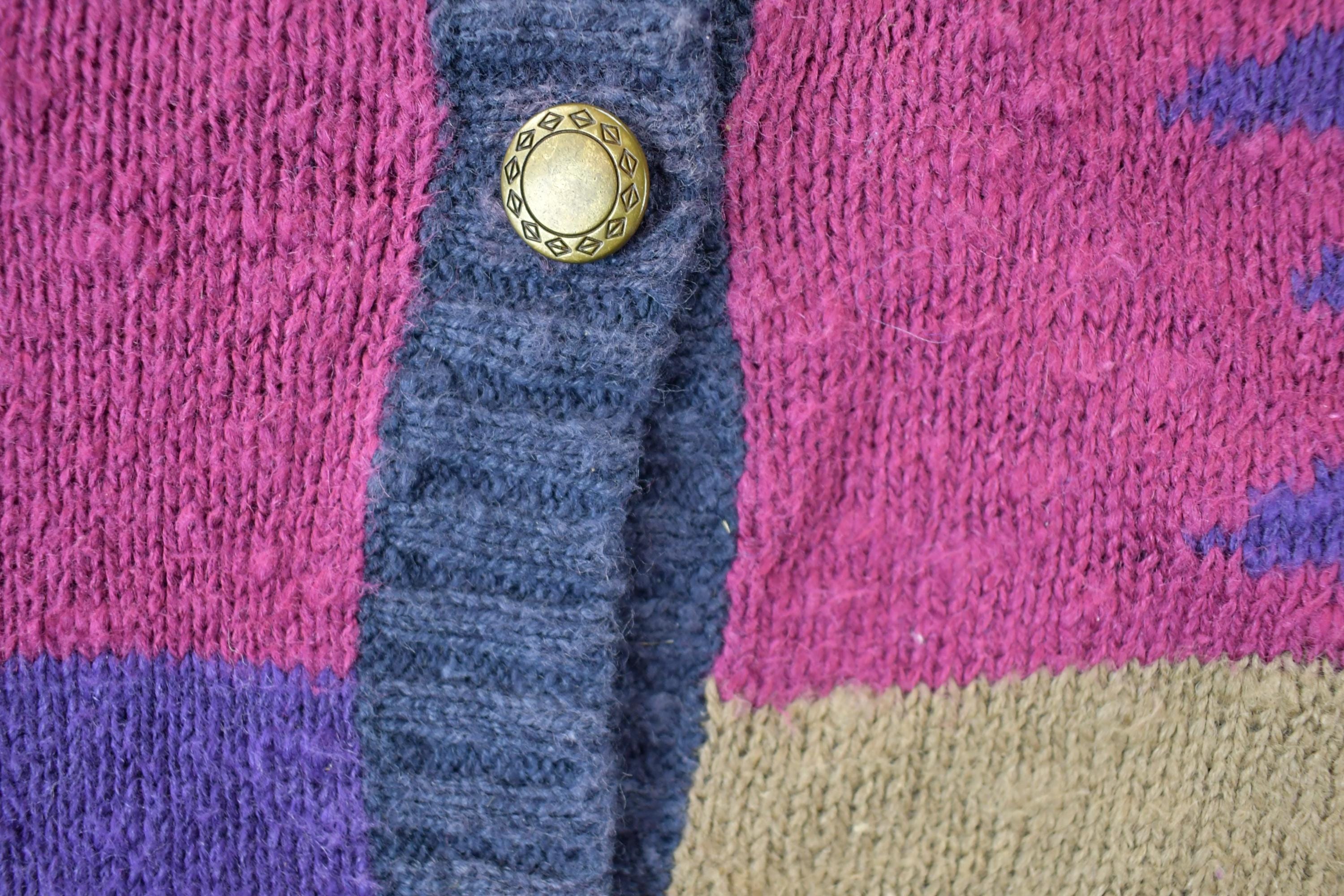 Vintage 1990s Christopher And Banks Button Up Knit Crewneck Sweater