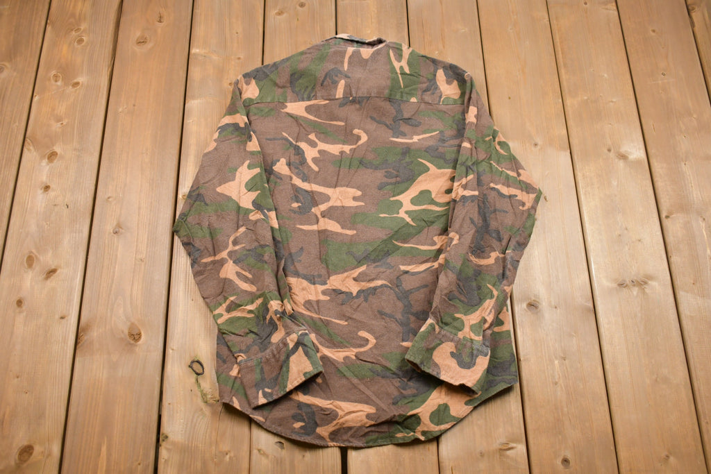 Vintage 1990s William's Bay Camo Button Up Shirt