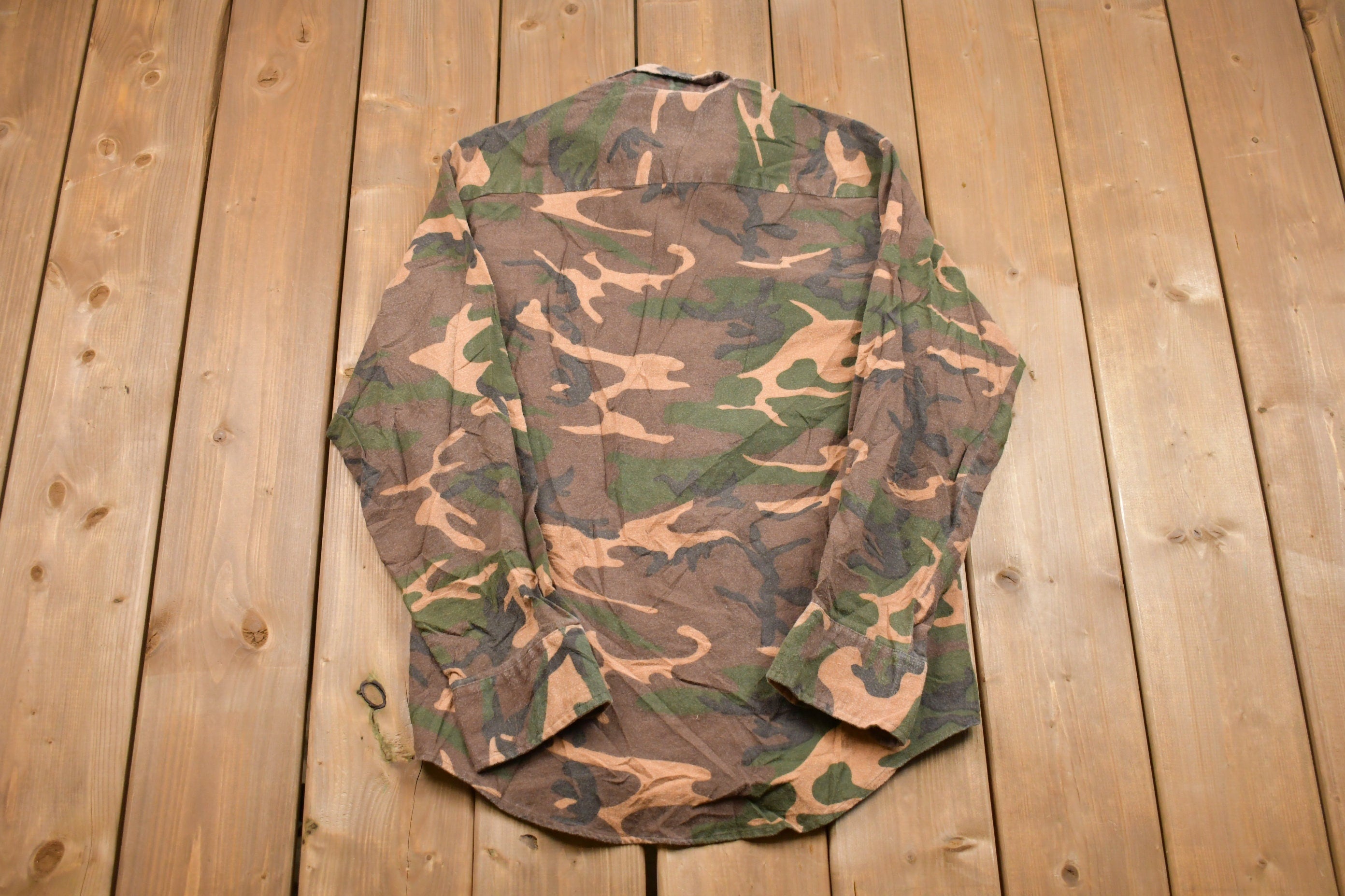 Vintage 1990s William's Bay Camo Button Up Shirt