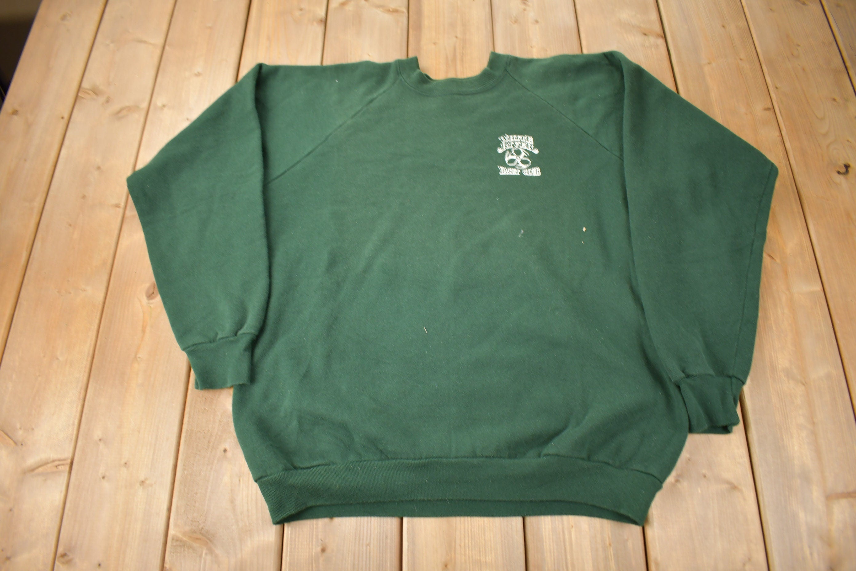 Vintage 1990s White River Yacht Club Crewneck Sweatshirt Made In Canada