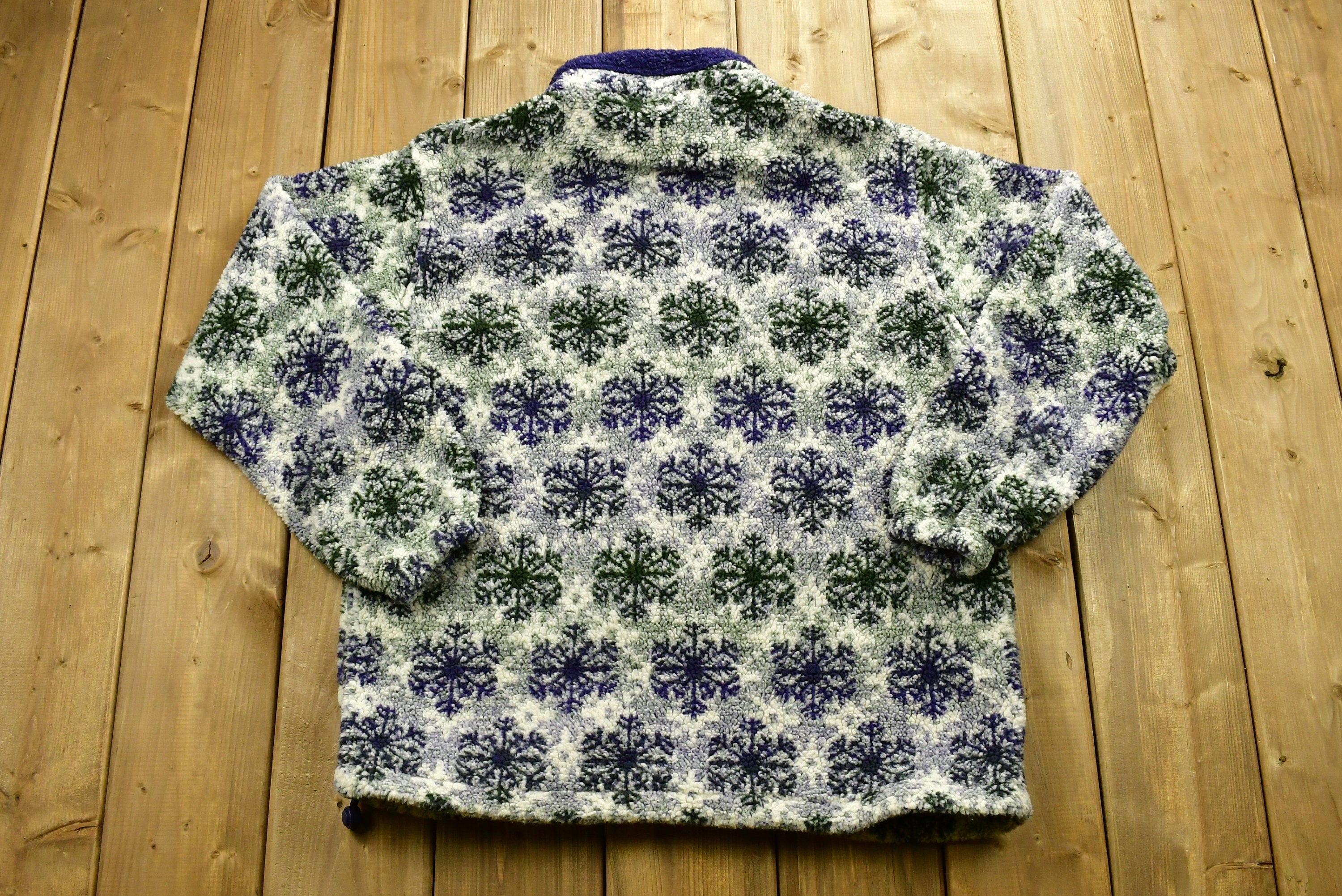 Vintage 1990s Northern Reflections All Over Flower Graphic Fleece Sweatshirt