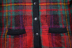 Vintage 1990s Franco Valeri Plaid Cardigan Sweater