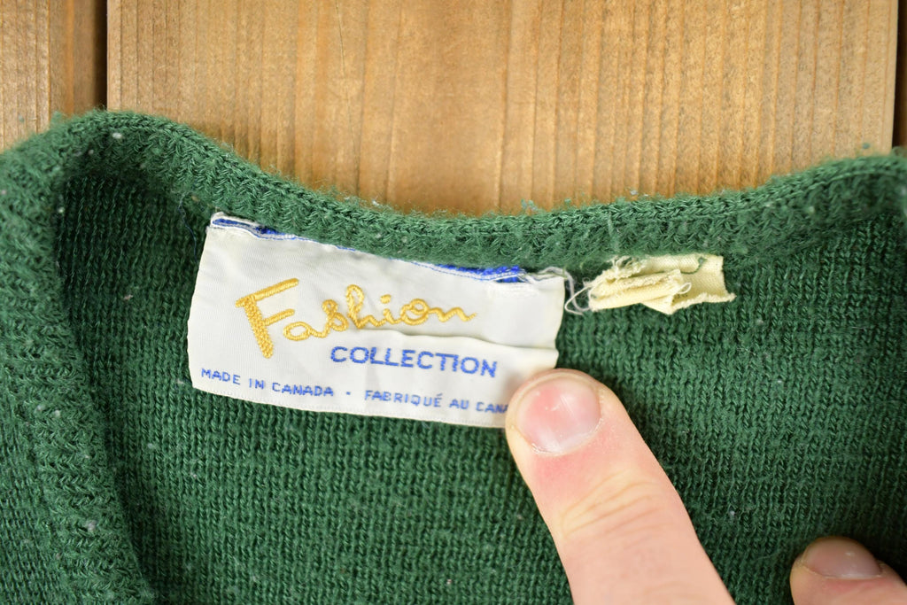 Vintage 1990s Fashion Collection Knit Crewneck Sweater Vest