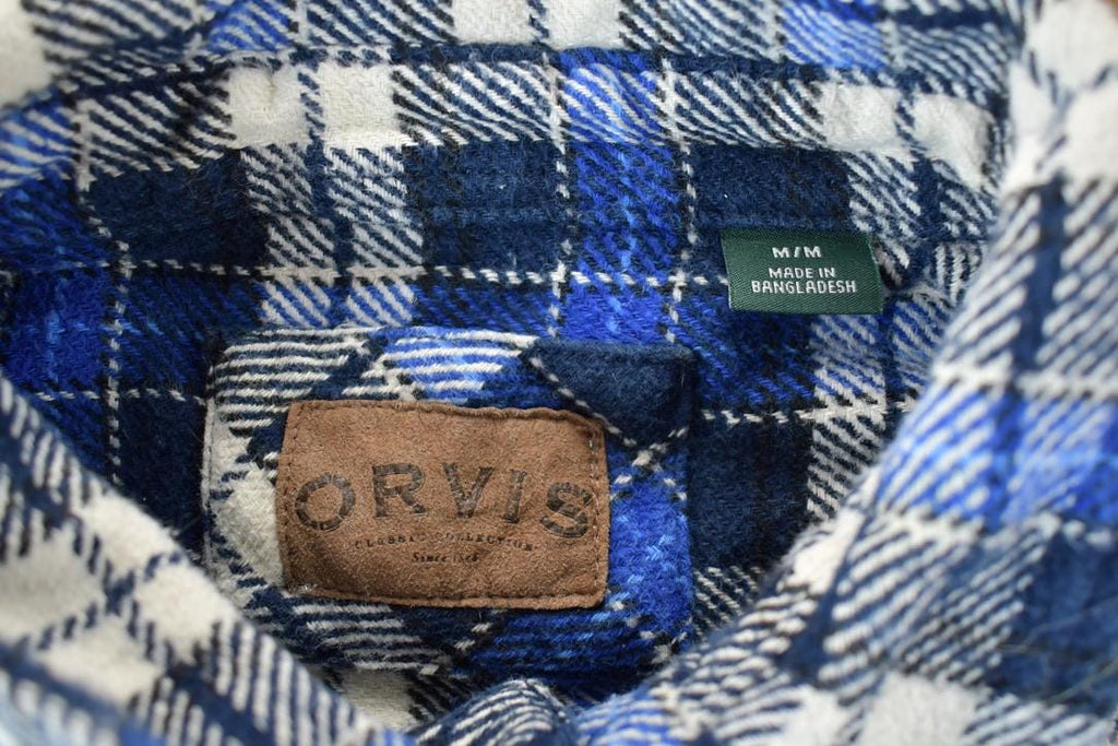 Vintage 1990s Orvis Plaid Western Button Up Shirt Made In USA