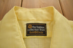 Vintage 1960s Gold Circle Blank Yellow Button Up Shirt