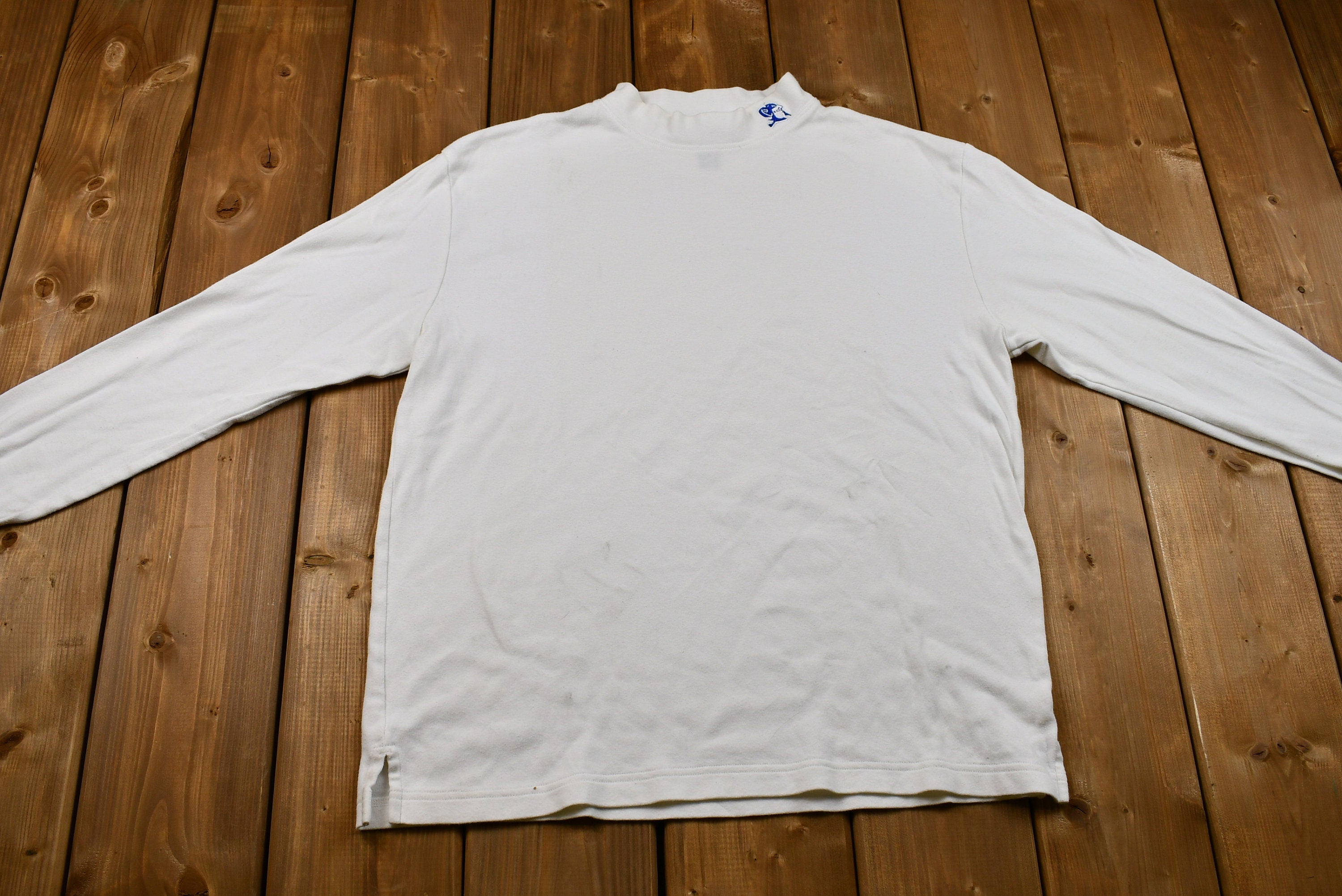 Vintage Duke Blue Devils Embroidered Mock Neck Sweatshirt