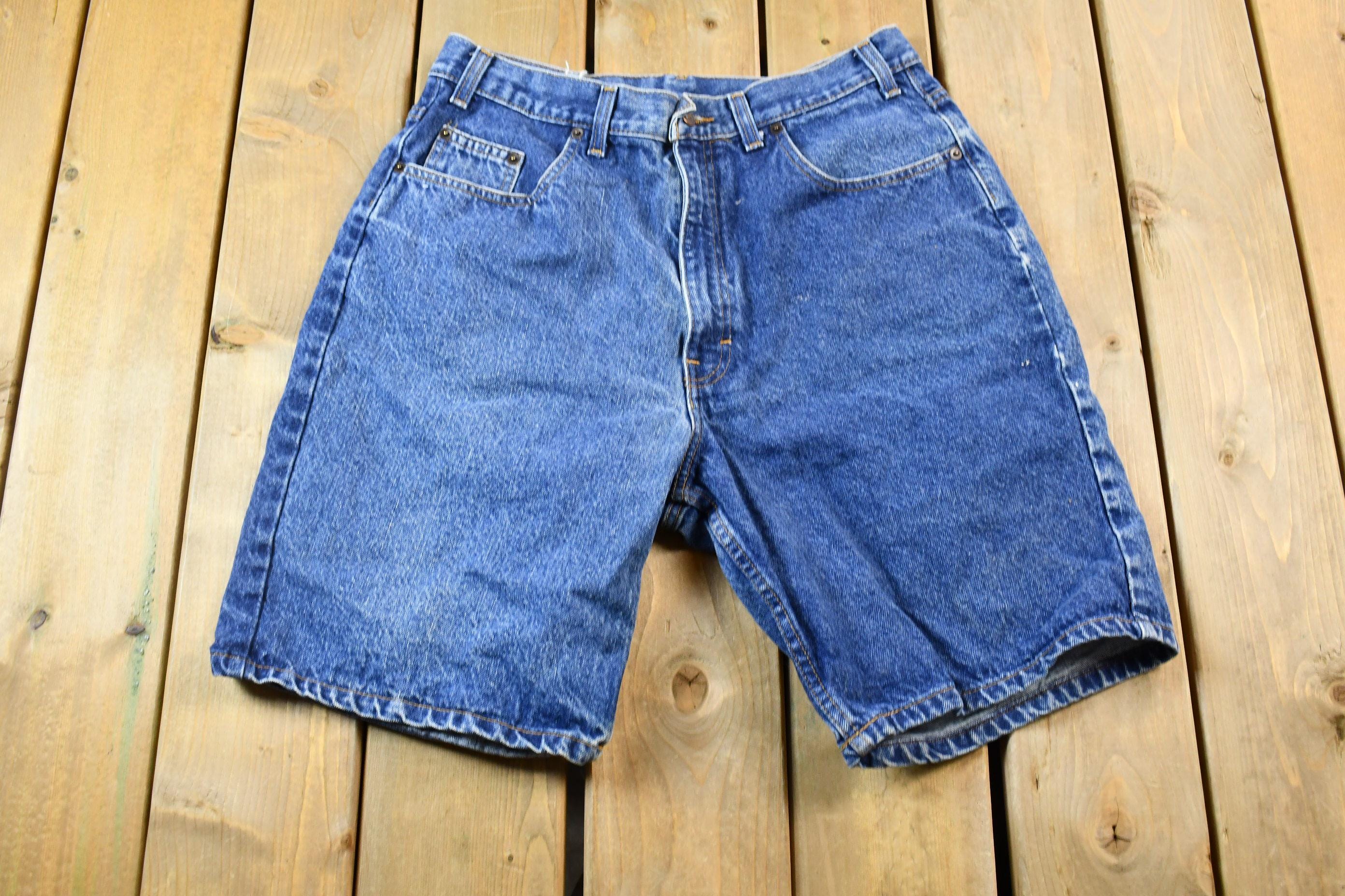 Vintage 2000s Dark Wash Jean Shorts Size 30 x 10