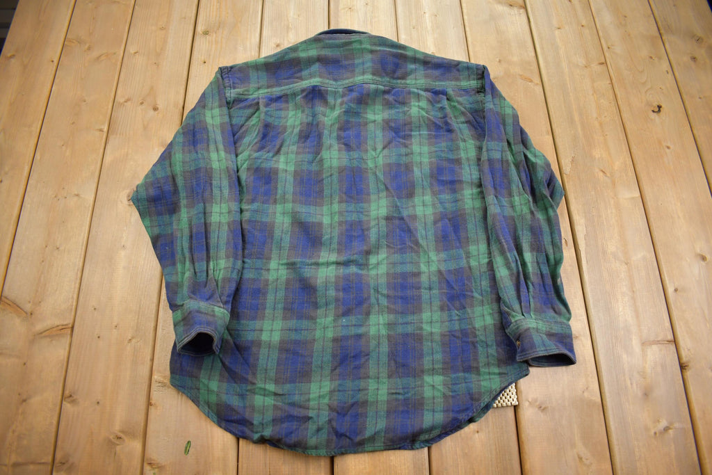 Vintage 1990s GAP Plaid Flannel Button Up Shirt - Medium