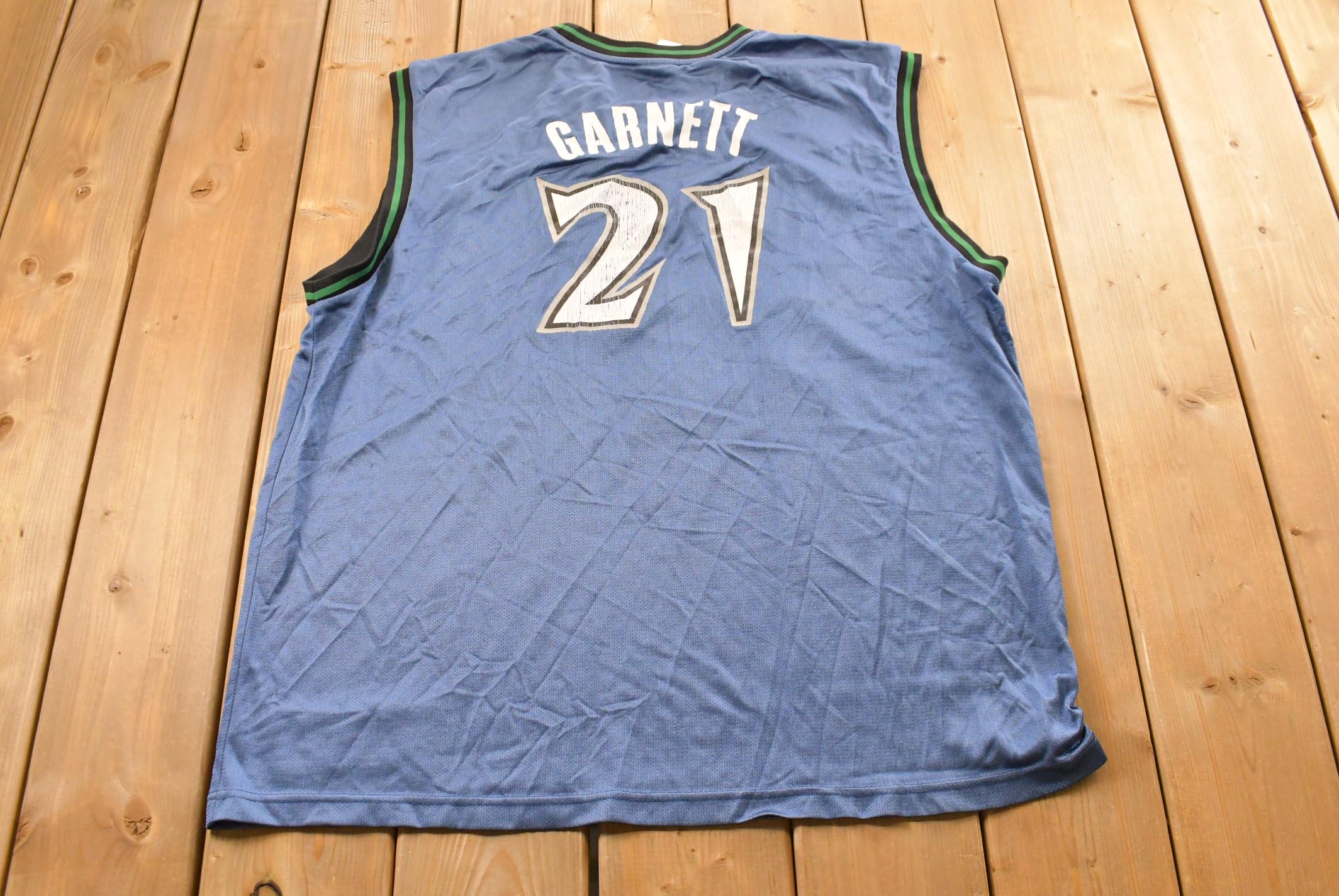 Vintage Y2K Reebok Minnesota Timberwolves NBA Kevin Garnett Basketball Jersey Mens M / 2000s Sportswear/ 00s Jersey / Streetwear