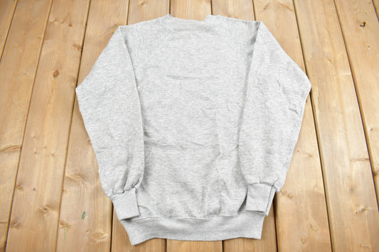 Vintage 1980s Blank Grey Crewneck Sweatshirt / Raglan / 80s Crewneck / Essential / Streetwear / 90s Blank