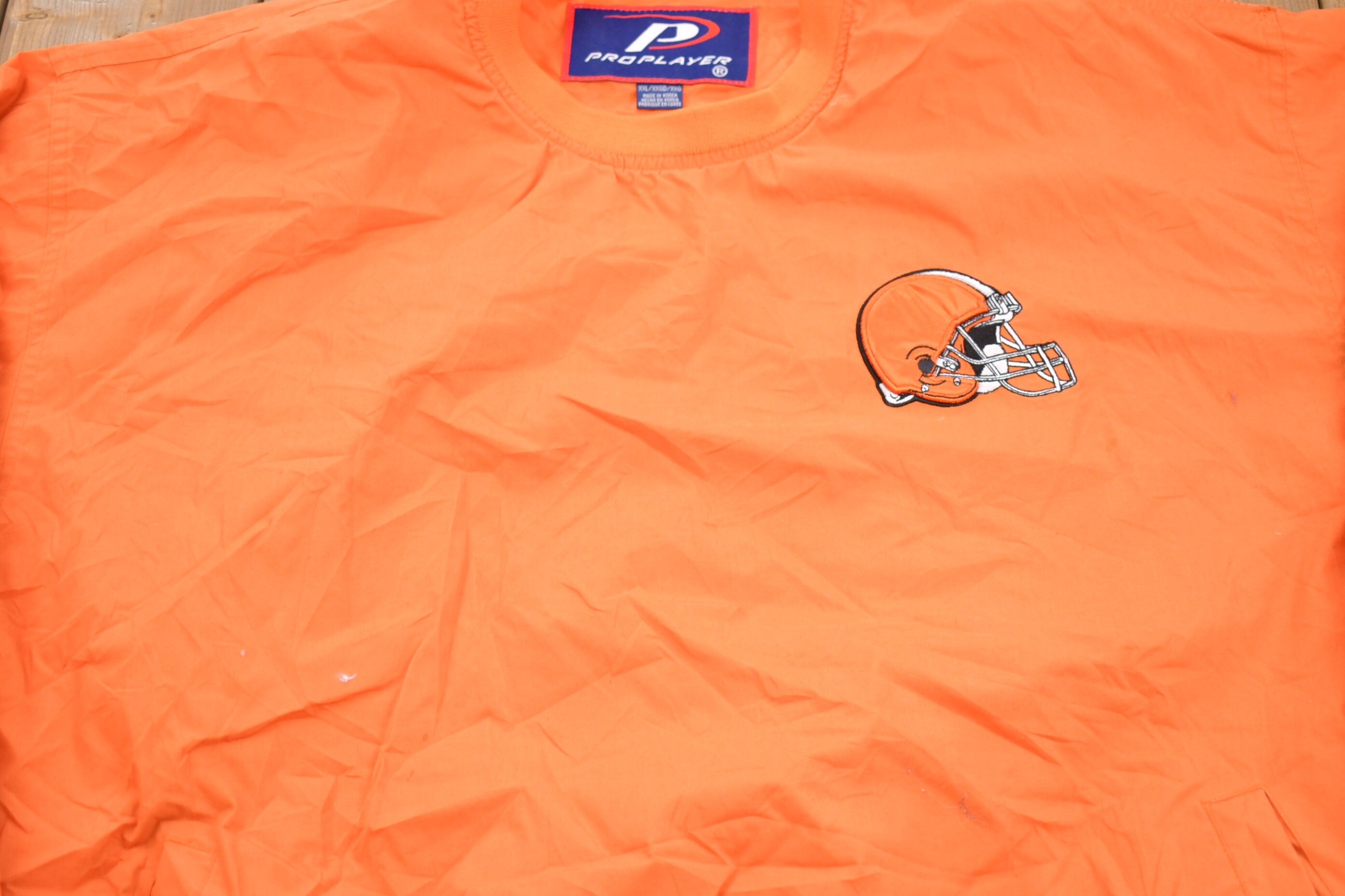 Vintage 1990s Cleveland Browns NFL Pullover Windbreaker Jacket