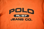 Vintage 1990s Polo Jeans Co Orange Crewneck Sweatshirt