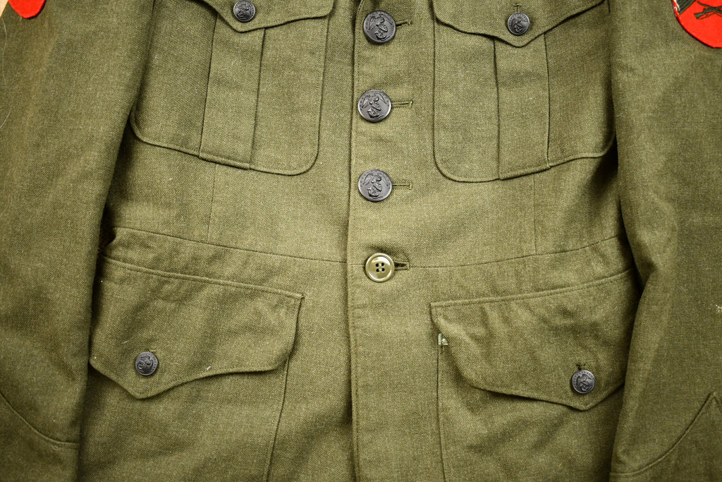 Vintage 1982 Army Military Button Up Blazer Jacket