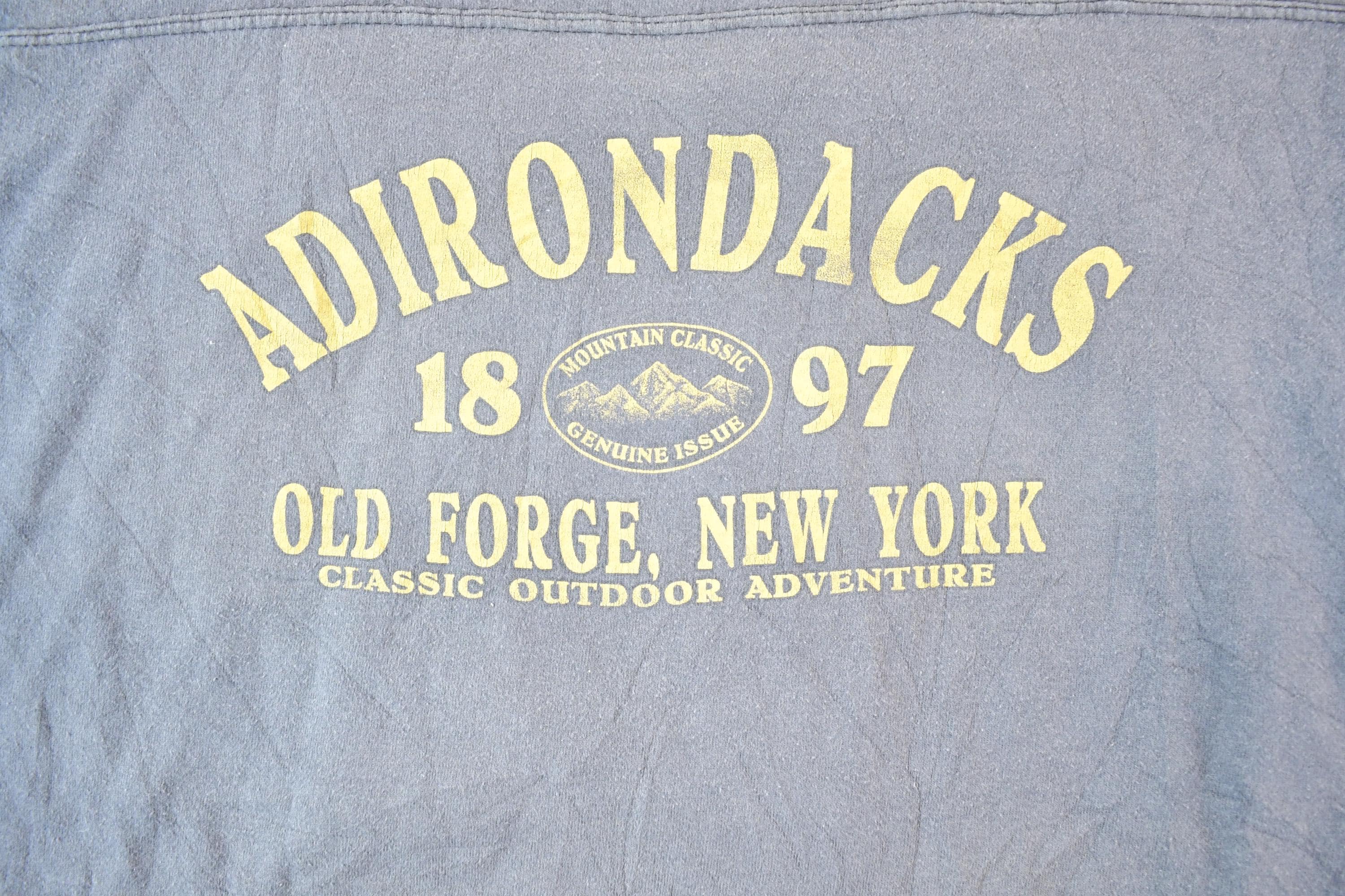 Vintage 1980s Adirondacks Old Forge New York Souvenir T-Shirt Mens L