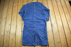 Vintage 1970s Lee Duster Barn Denim Jean Long Coat Men's Small