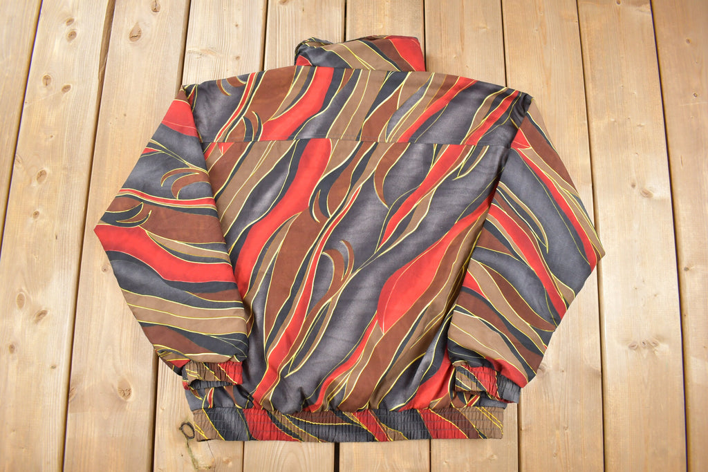 Vintage 1990s Kaktus Abstract Pattern Windbreaker Jacket