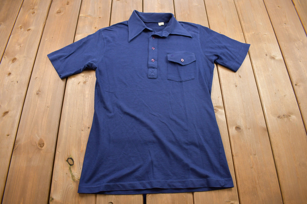Vintage 1980s Pierre Cardin Button Up Collared T Shirt