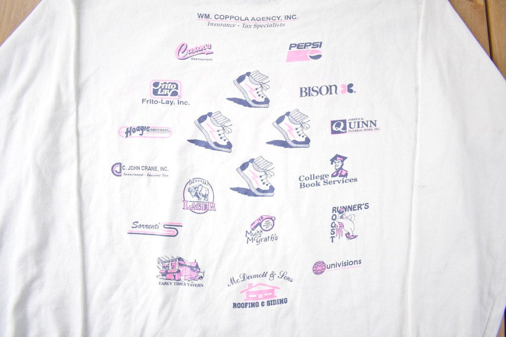 Vintage 1990s Trocaire College 5K Race Souvenir Long T Shirt Made In USA Size XL