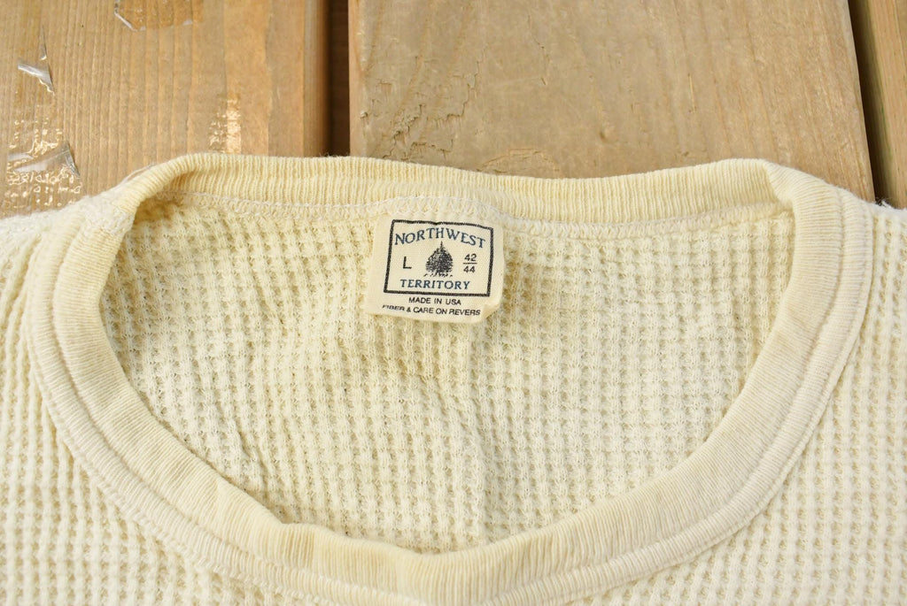 Vintage 1980s Northwest Territory Thermal Crewneck Undershirt Mens M /