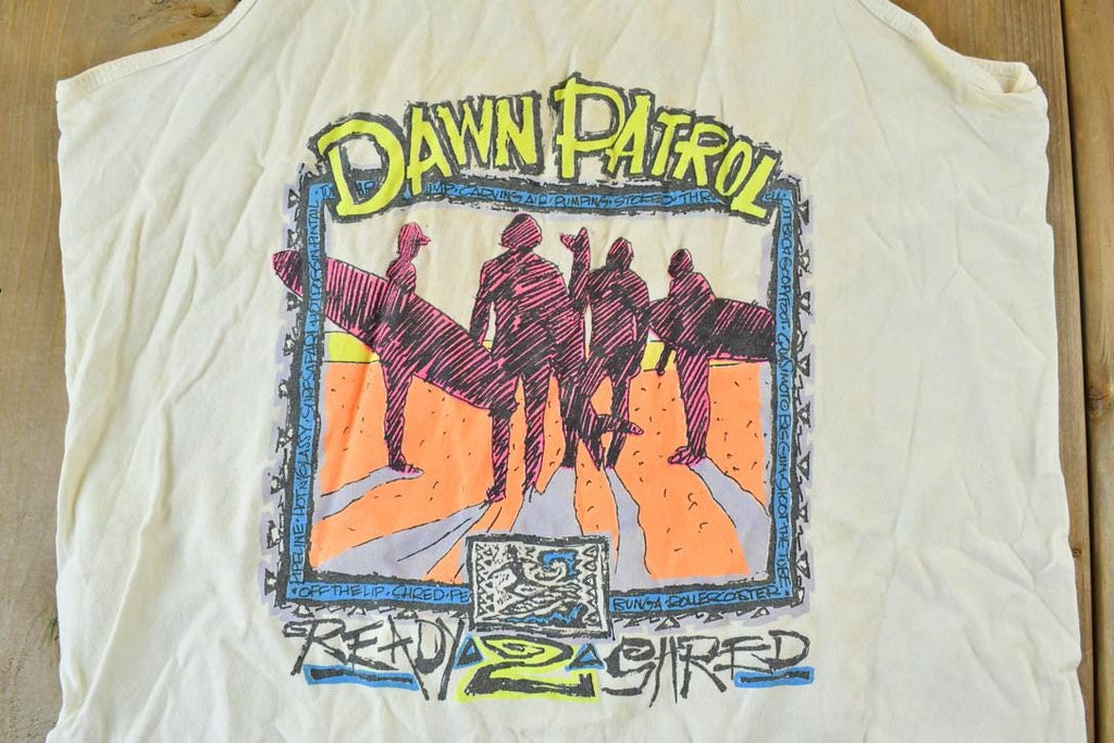 Vintage 1990s Surf Gear Dawn Patrol Single Stitch Tank Top