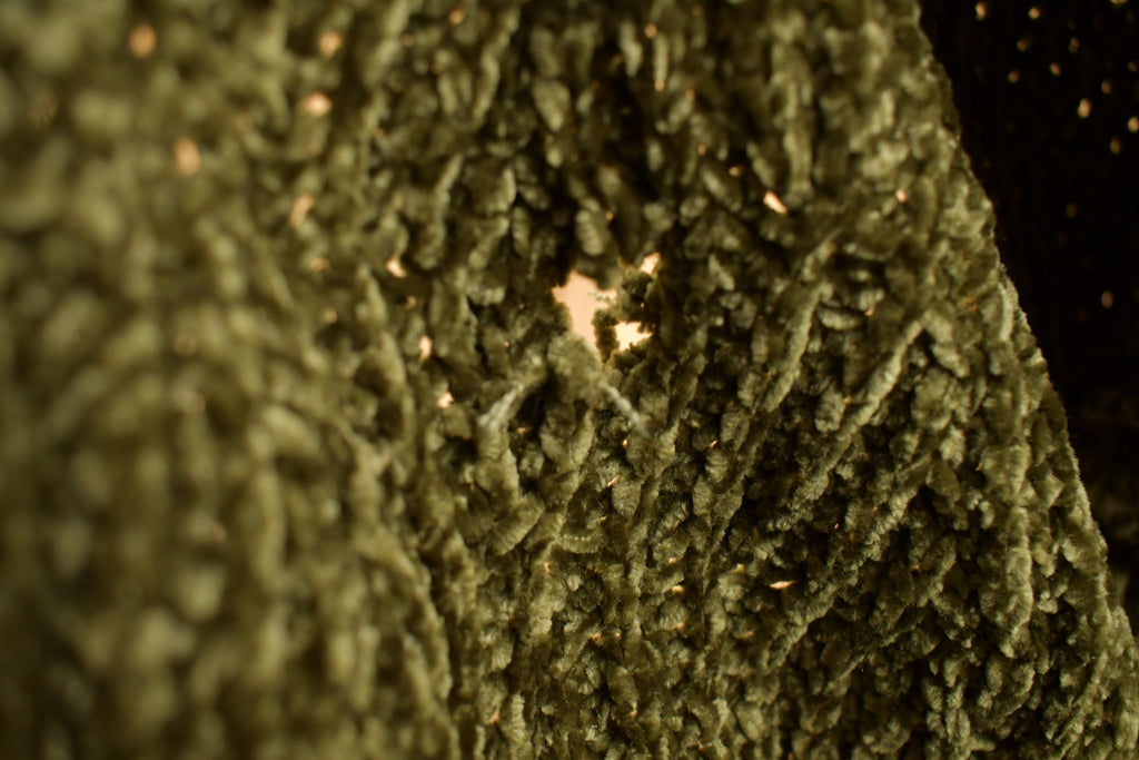 Vintage 1990s Poof Apparel Knitted Green Cardigan Sweater