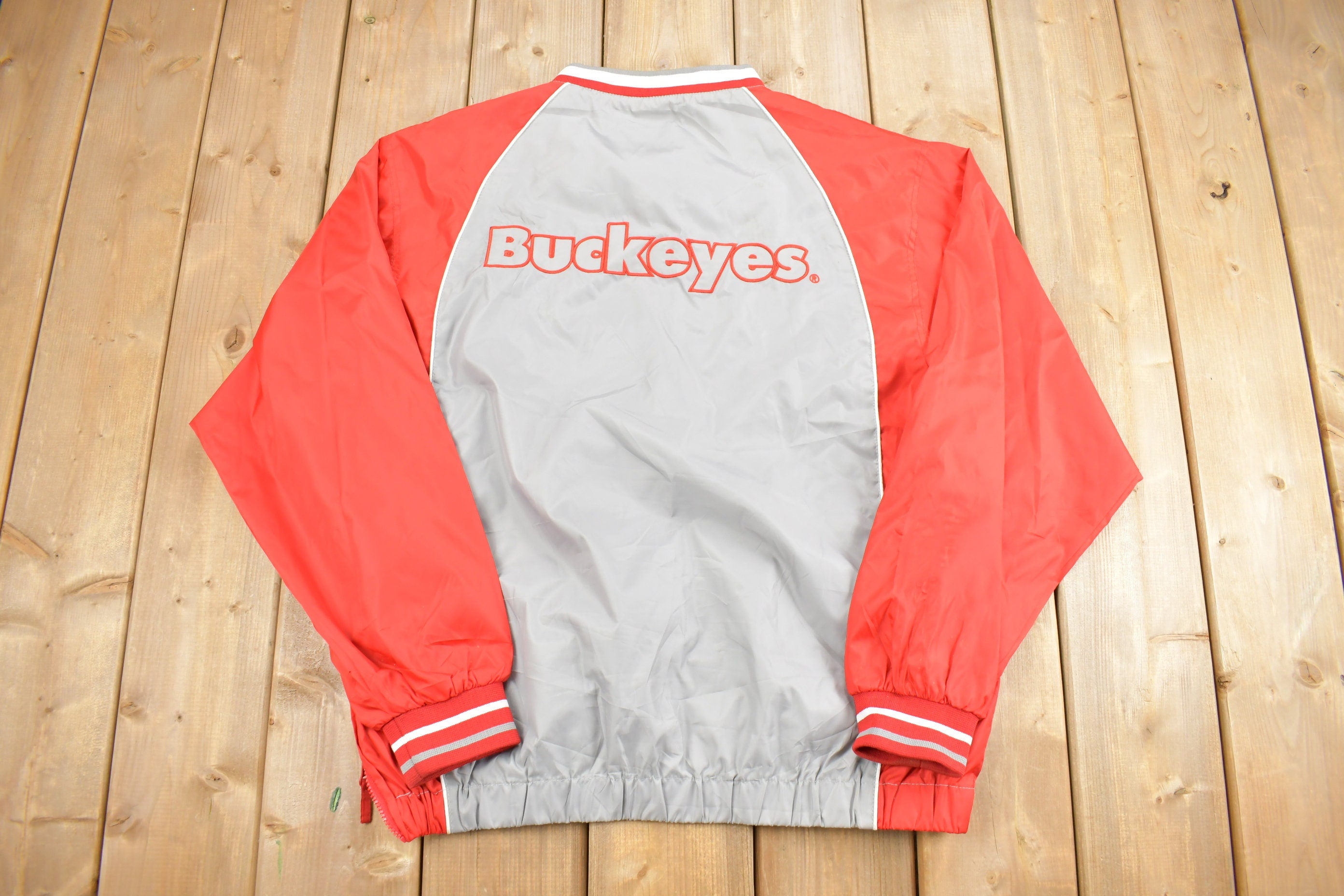 Vintage 1990s Ohio State University Buckeyes Collegiate Pullover Windbreaker