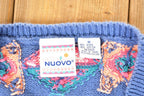 Vintage 1990s Nuovo Abstract Knit Cardigan Sweater Women's M