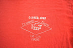 Vintage 1986 Russell Athletic Garner Iowa Souvenir Single Stitch Travel T Shirt Made In USA