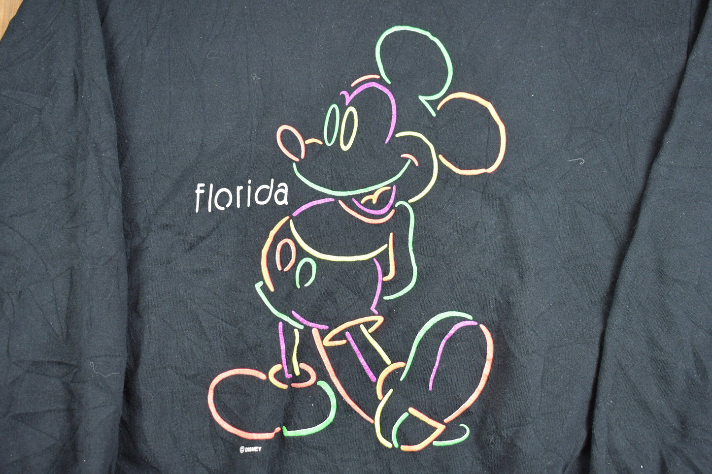 Vintage 1980s Florida Mickey Mouse Crewneck Sweatshirt / Velva Sheen / 80s Crewneck / Made In USA / Essential / Vintage Mickey Mouse