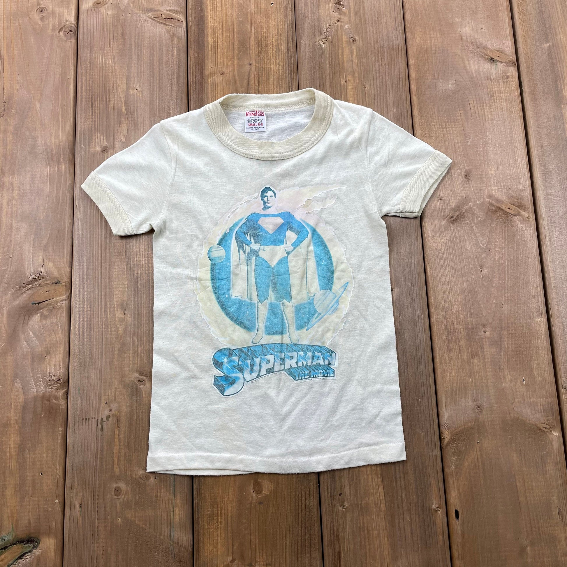 Vintage 1978 Superman The Movie Graphic Ringer T-Shirt