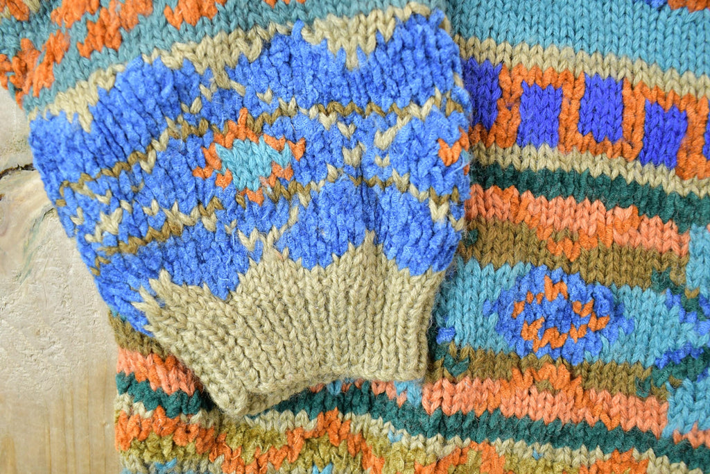 Vintage 1990s Express Hand Knitted Crewneck Sweater
