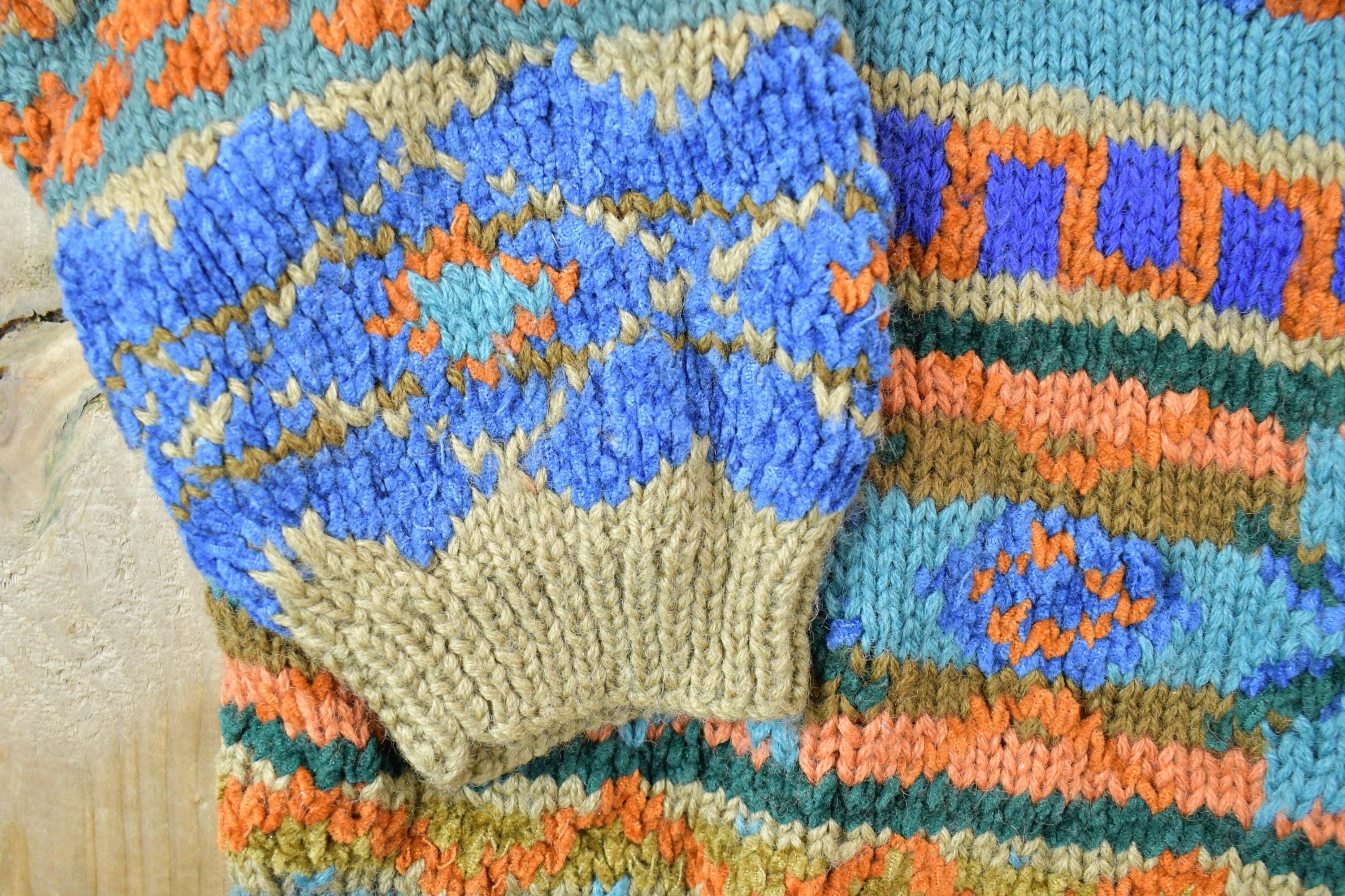 Vintage 1990s Express Hand Knitted Crewneck Sweater