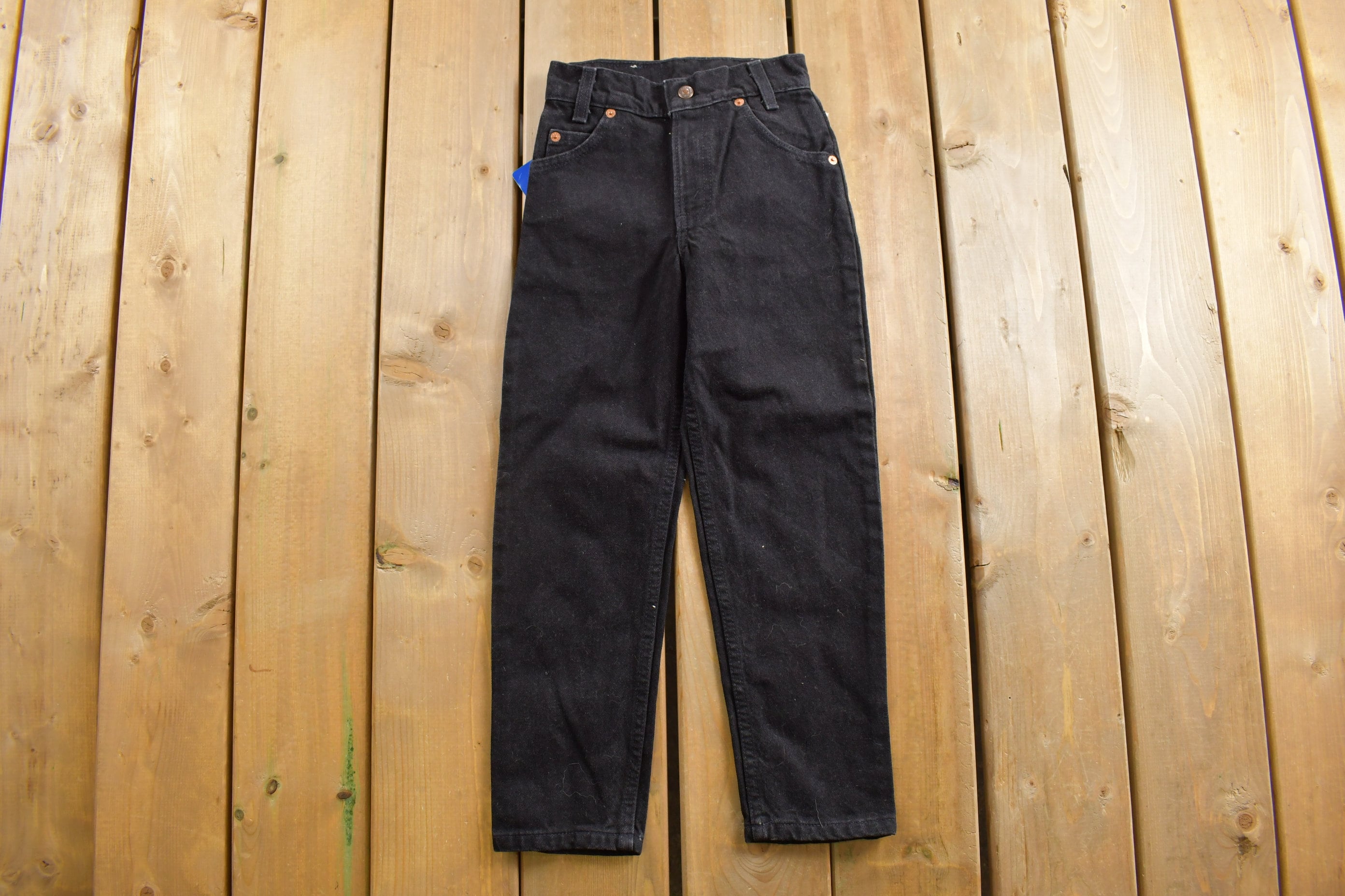 Deadstock Vintage 1990s Levi's 550 Orange Tab Jeans Size 22 x 21