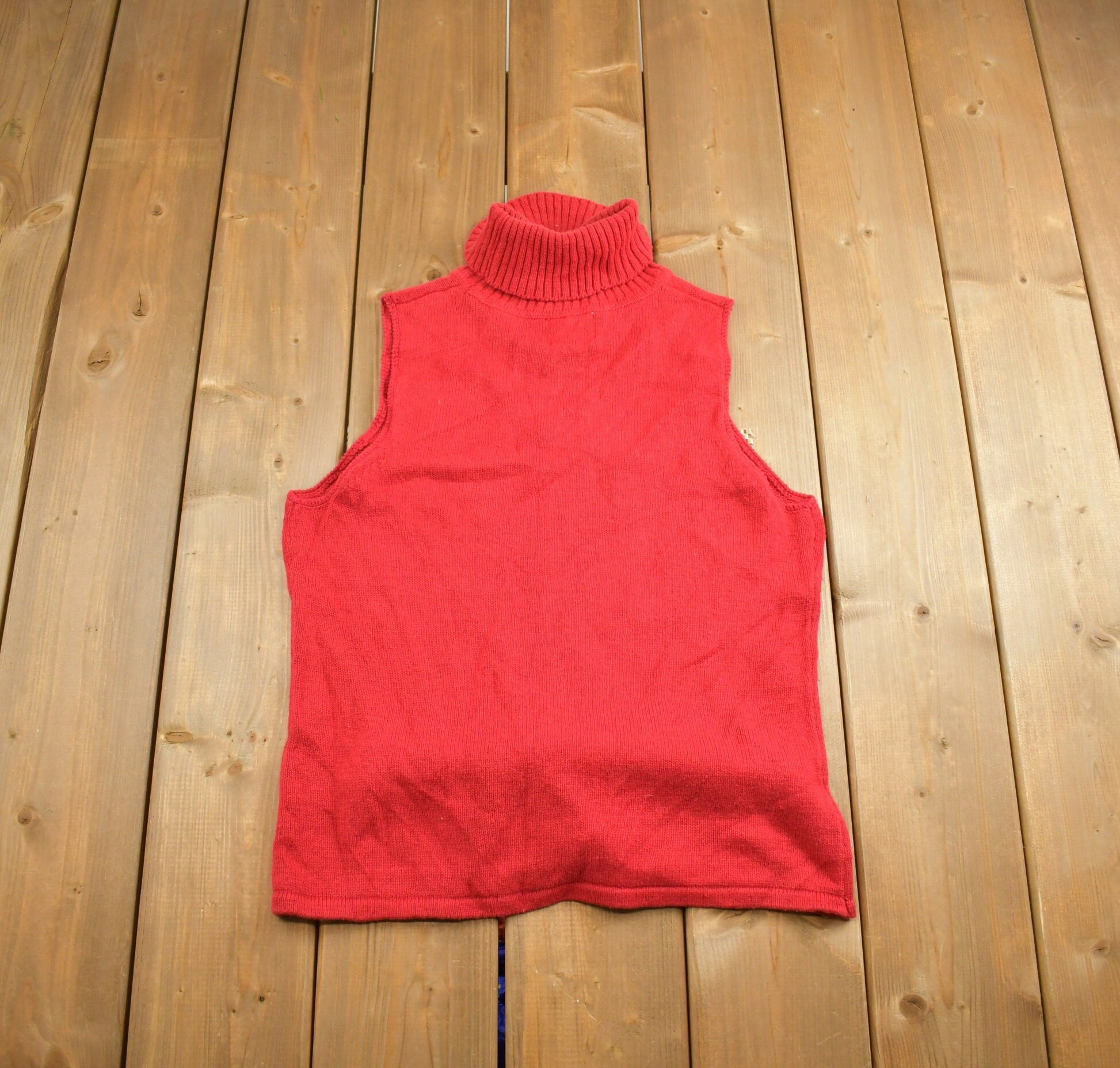 Vintage 1990s Carolyn Taylor U.S.A Knit Turtleneck Sweatervest