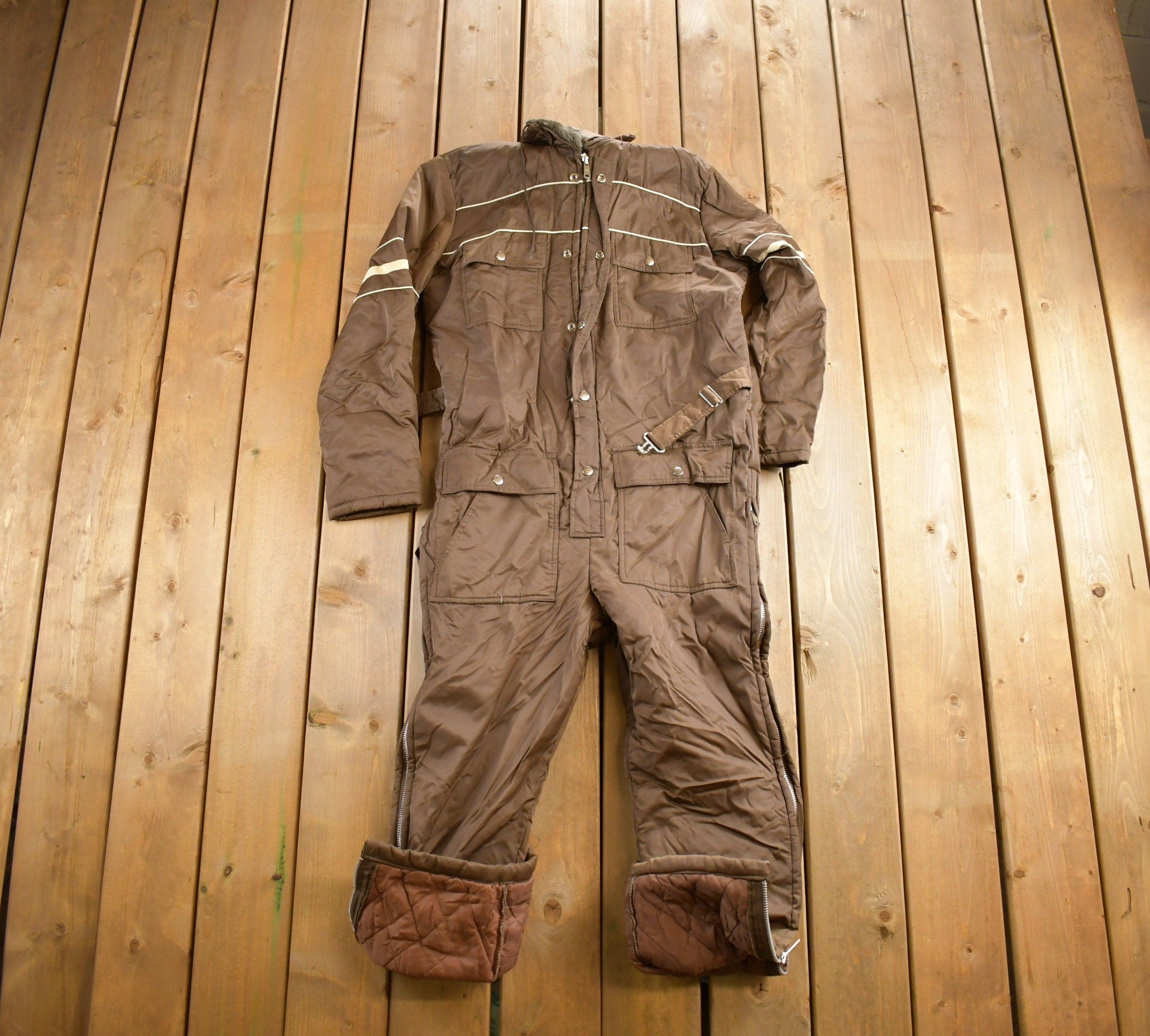 Vintage 1980s Sears Work Leisure Jumpsuit Size 23x28