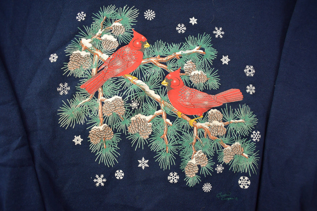 Vintage 1990s Willow Bay Winter Robins Crewneck Sweatshirt