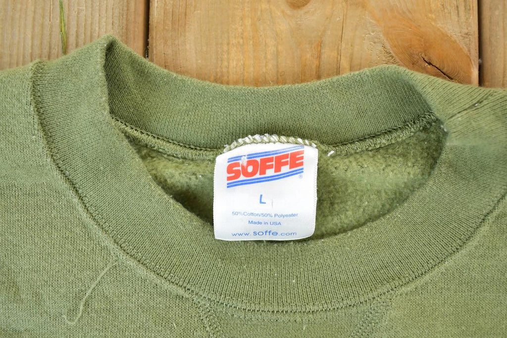 Vintage Military Army Green Militaria Crewneck Sweater