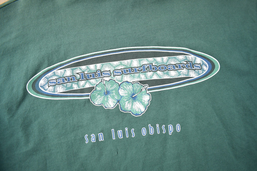Vintage 1990s San Luis Surfboards Long Sleeve Graphic T Shirt Made In USA