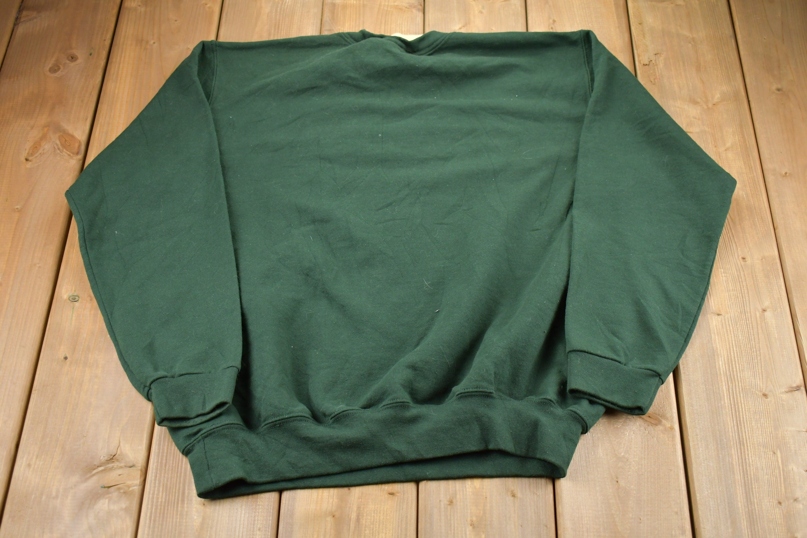 Vintage 1990s Cute Owl Embroidered Double Collar Crewneck